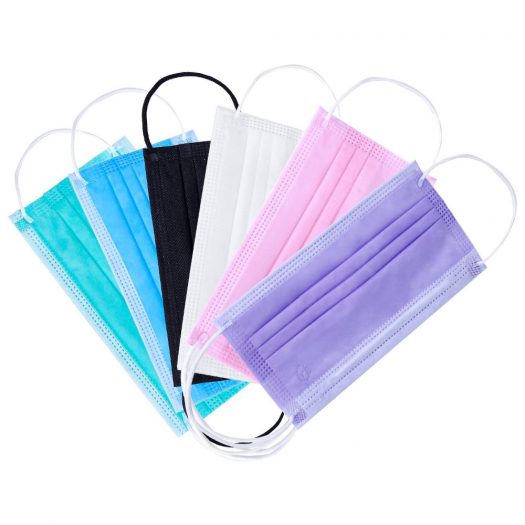 Surgical mask colored three-layer disposable 10pcs